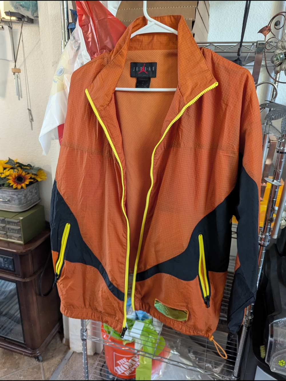 Nike Jordan 23 Engineered tracksuit jacket in orange and black M